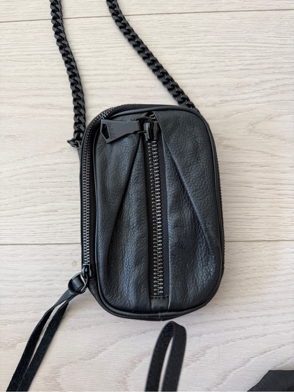 Aimee Kestenberg Black Leather Chain Crossbody